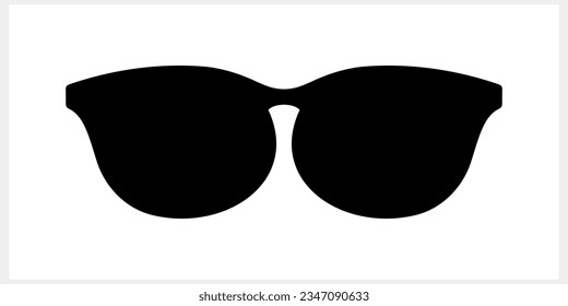 Icono de lentes aislados. Ilustración del material vectorial de esténcil. EPS 10