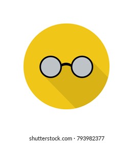Glasses icon isolated vector illustration on white transparent background