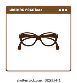 glasses, icon for the landing page