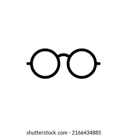 Glasses Icon. Line Art Style Design Isolated On White Background