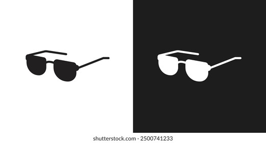 Glasses icon line art vector