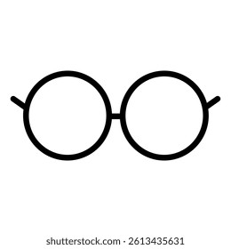 Glasses icon. Line round glasses. Beauty accessory. Vector illustration isolated on white.