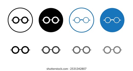 Glasses icon linear logo isolated