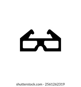 Glasses icon logo. Cinema icon vector