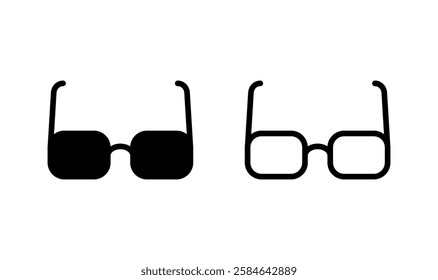 Glasses icon logo design. Glasses sign and symbol