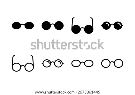 Glasses icon logo design. Glasses sign and symbol