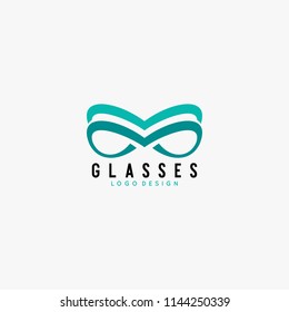 Glasses icon logo design vector. Optic logo design.