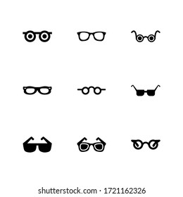 glasses icon or logo isolated sign symbol vector illustration - Collection of high quality black style vector icons
