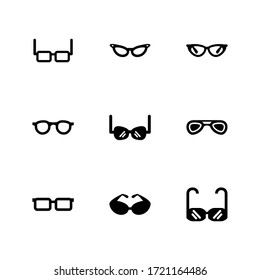 glasses icon or logo isolated sign symbol vector illustration - Collection of high quality black style vector icons
