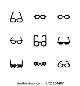 glasses icon or logo isolated sign symbol vector illustration - Collection of high quality black style vector icons
