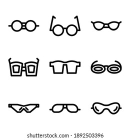 glasses icon or logo isolated sign symbol vector illustration - Collection of high quality black style vector icons
