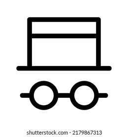 glasses icon or logo isolated sign symbol vector illustration - high quality black style vector icons
