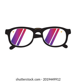glasses icon or logo in vector format