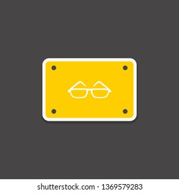 glasses icon. medical sign
