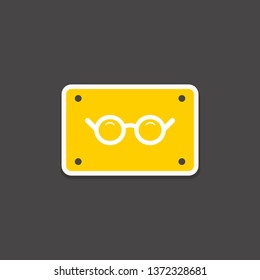 glasses icon. medical sign
