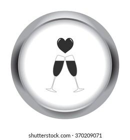 ?linking glasses icon on  background