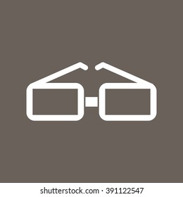 Glasses Icon on Dark Gray Color. Eps-10.