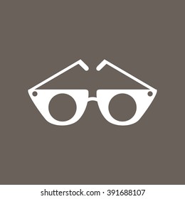Glasses Icon on Dark Gray Color. Eps-10. 