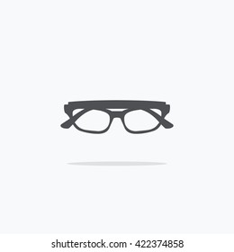 Glasses. Icon glasses on a light background. Vector illustration.