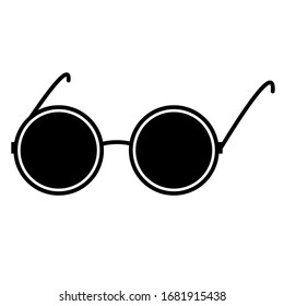 Icono de lentes sobre fondo blanco. Símbolo de esquema para diseño de sitio web, aplicación móvil
