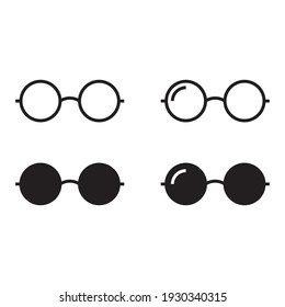 Glasses icon on white background