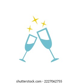 Brillensymbol auf weißem Hintergrund, Vektorgrafik