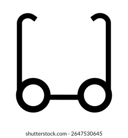 glasses icon on white background