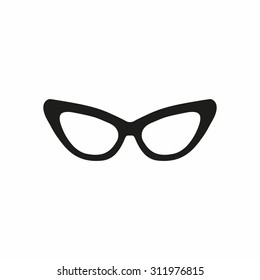 Glasses  icon  on white background. Vector illustration.