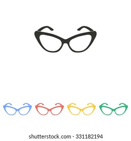 Glasses  icon  on white background. Vector illustration.