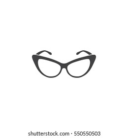 Glasses icon on the white background