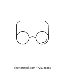 Glasses icon on white background