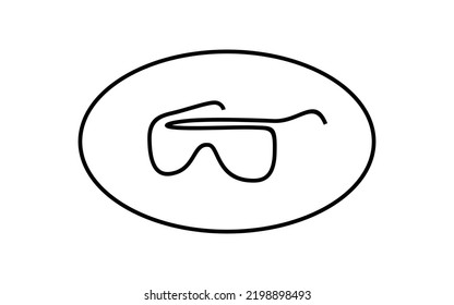 Glasses Icon. Optics Thin Line Logo. Amazing Art. Eye Protection And Health. Vector Illustration Isolate