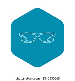 Glasses icon. Outline illustration of glasses vector icon for web