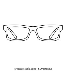 Glasses icon. Outline illustration of glasses vector icon for web