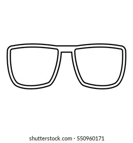Glasses icon. Outline illustration of glasses vector icon for web