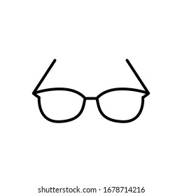 Glasses icon with outline style vector for your web design, logo, UI. illustration