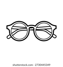 Glasses icon outline vector isolated symbol design