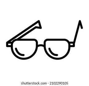Glasses icon. Piictogram for web. Line stroke. Isolated on white background. Vector eps10. Sunglasses