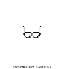 Glasses icon ready for all purpose. flat, simple, black, outline.