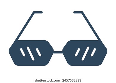 glasses icon. icon related to elderly. solid icon style. old age element illustration