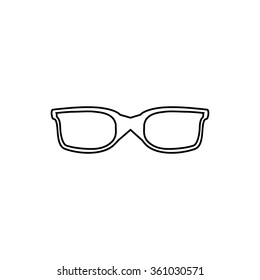 Glasses icon. Retro style. Vector illustration.