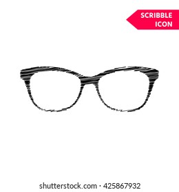 Glasses icon. Scribble icon for you design.