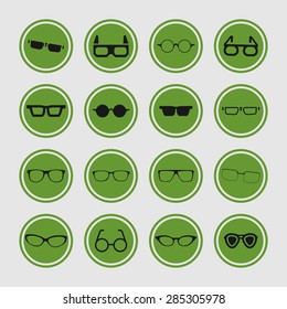 glasses icon set