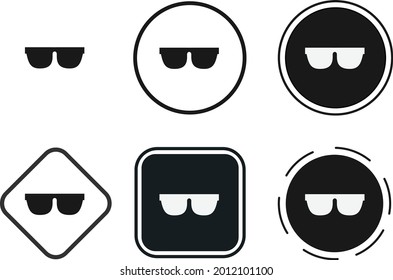 glasses icon set. Collection of high quality black outline logo for web site design and mobile dark mode apps. Vector illustration on white background