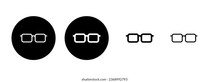 Glasses icon set illustration. Glasses sign and symbol