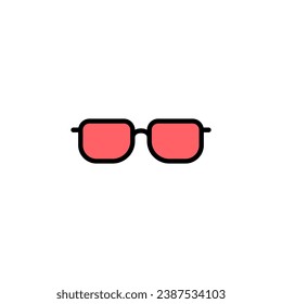 Glasses icon set illustration. Glasses sign and symbol