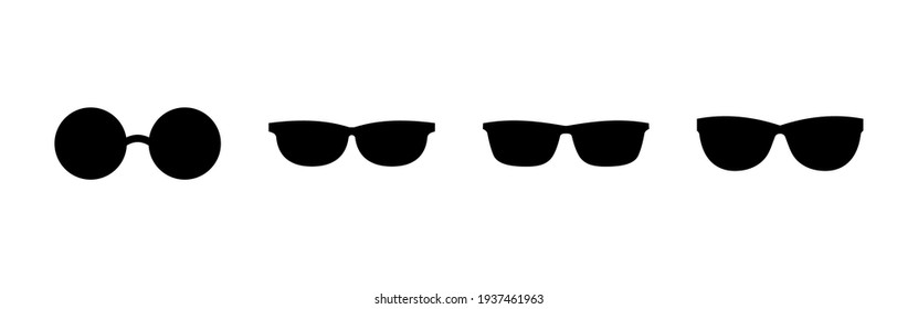Glasses icon set. Glasses vector icon