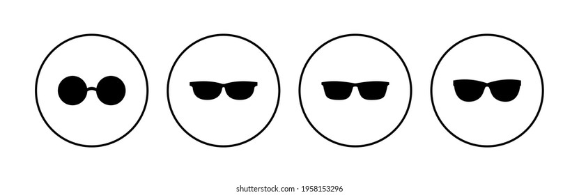 Glasses icon set. Glasses vector icon