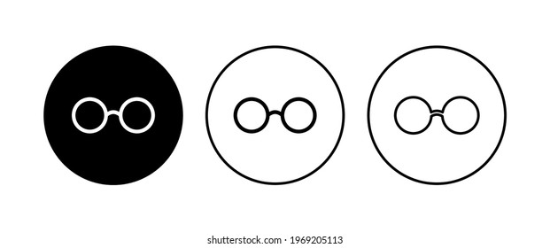Glasses icon set. Glasses vector icon