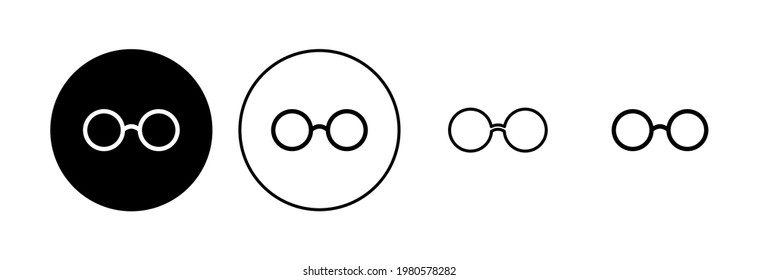 Glasses icon set. Glasses vector icon